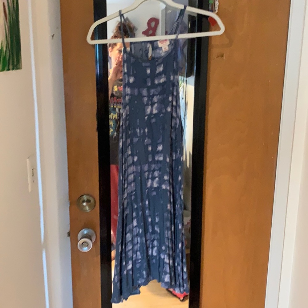 Blue and white summer dress